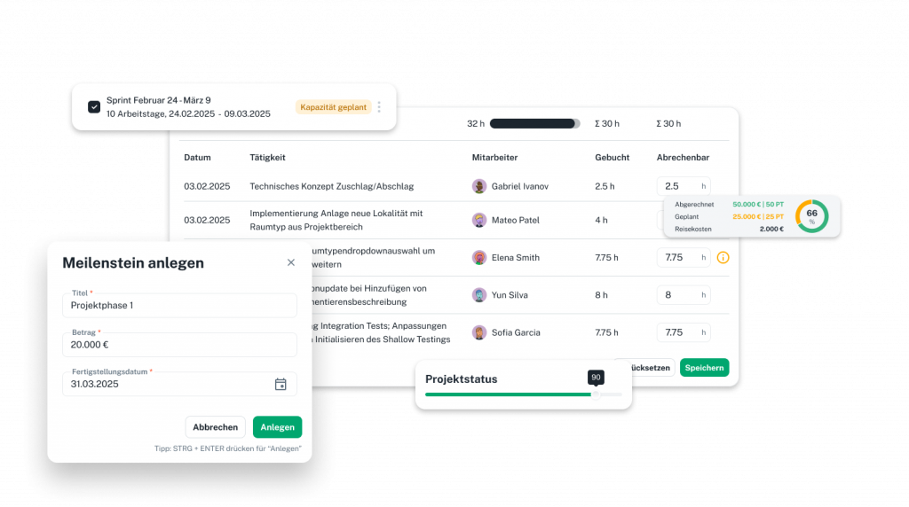 MockUp Screens Senzavi Projekte alternativ